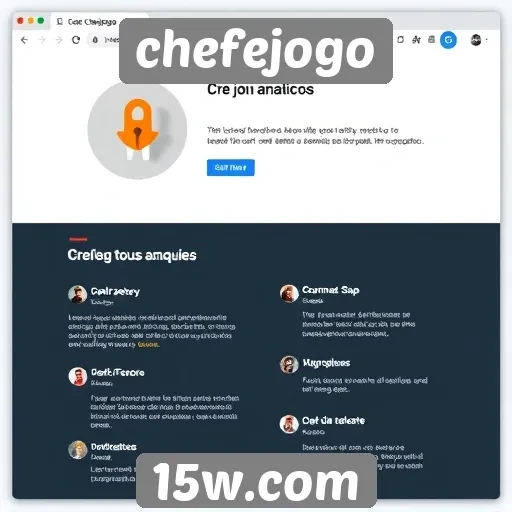 Análise da interface do site chefejogo